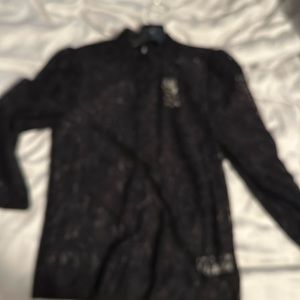 Floral black top size extra small new with tags